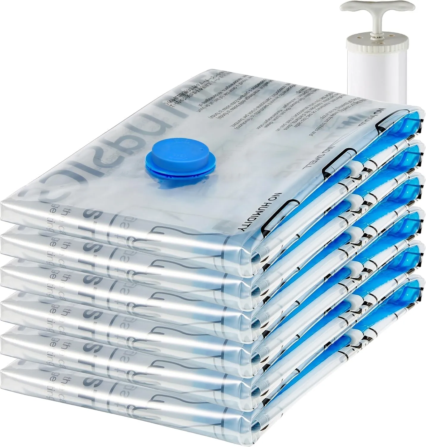 Amazon Basics Vakuumbeutel Jumbo 6er-Pack mit Handpumpe