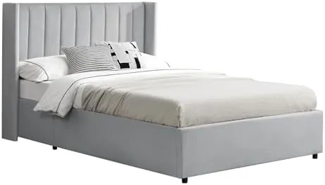 Juskys Savona Premium-Polsterbett mit Bouclé-Stoff