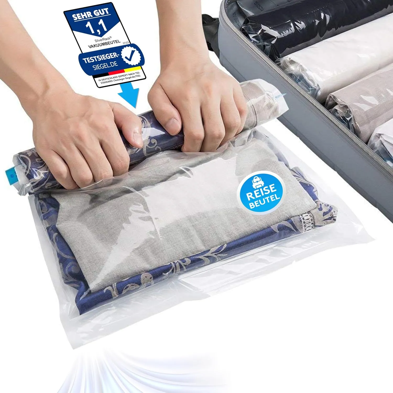 Navaris Vakuumbeutel 10er-Set Kompressionsbeutel